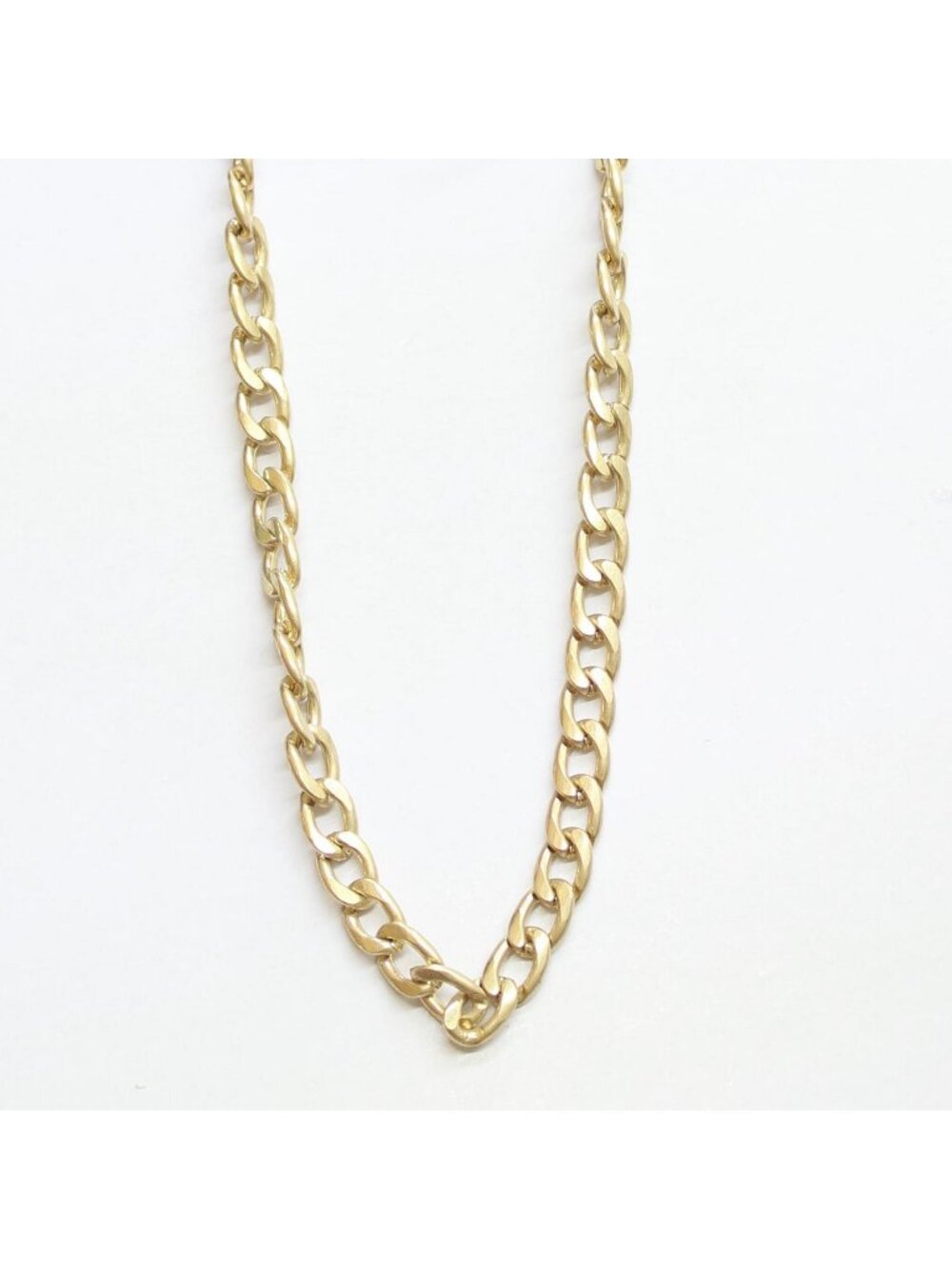 NEW Womens Cable Chain Choker Necklace Gold Yellow 16'' + 3''